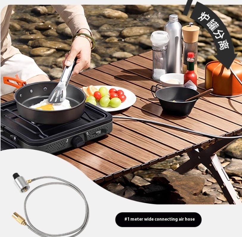 Portable Gas Stove Double Burner Outdoor Picnic Cooking
