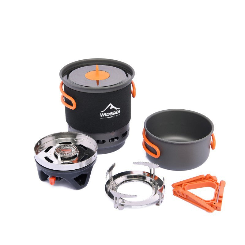 Outdoor Energy Gathering Cooking Suit Energy Saving Heat Collecting Camping Pot