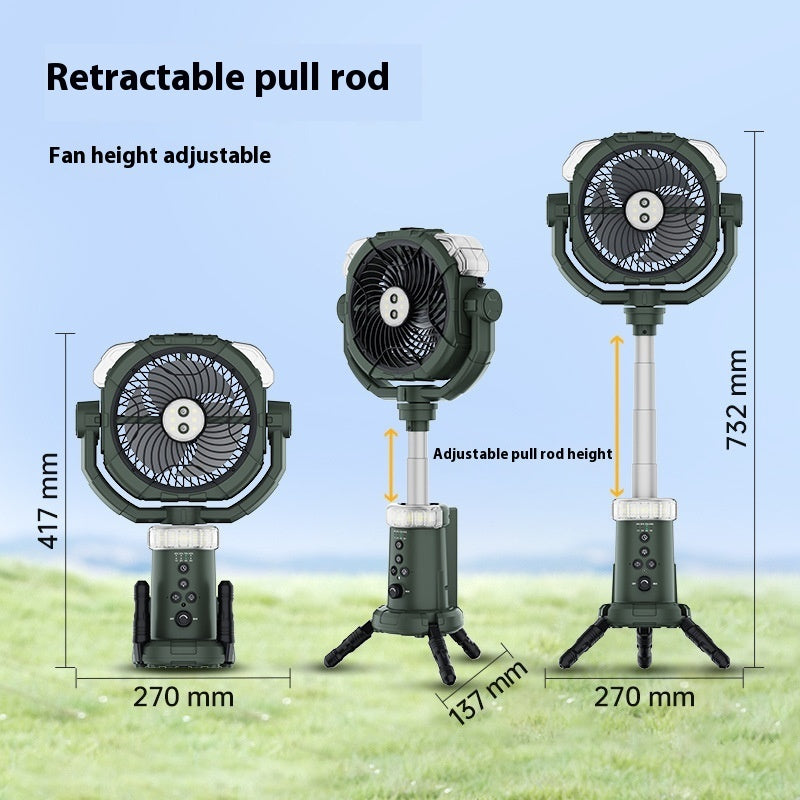 Outdoor Camping Spray Fan Portable Tents Ceiling Fan Lights